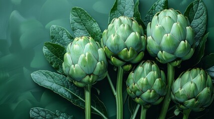 Artichoke on a healthy food concept, with space for text - Powered by Adobe