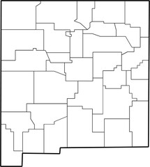 outline drawing of new mexico state map.