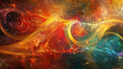 Explosive Abstract Art of Vibrant Numerology Life Path