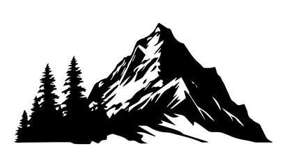 PNG  Mountain silhouette outdoors drawing
