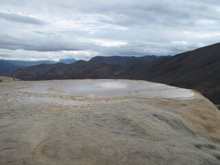 Mexico landscape on a cloudy winter day
