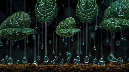 Scientists engineered a liquid fertilizer that could be precisely dosed, each droplet a closeup of optimized plant nutrition