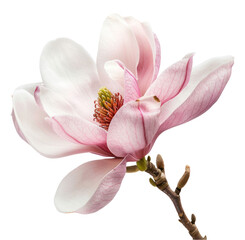 PNG A magnolia flower blossom petal plant white - obrazy, fototapety, plakaty