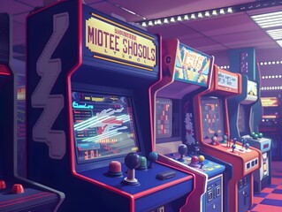Retro Pixelated Menu Screen of a Classic Arcade Game with High Score Display and Nostalgic 8-bit Atmosphere