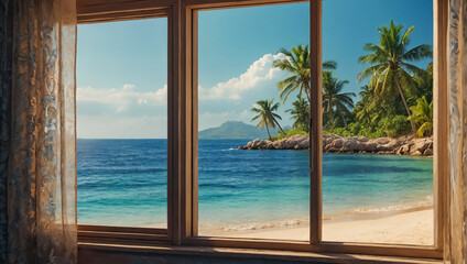 Window with sea view vacation design