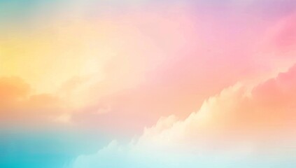 Naklejka na ściany i meble Light pastel gradient background with soft blurred edges, smooth color transition, pastel colors Generative AI