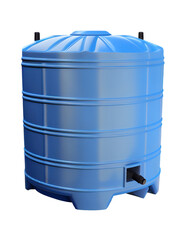 Blue Water Container With a Black Handle