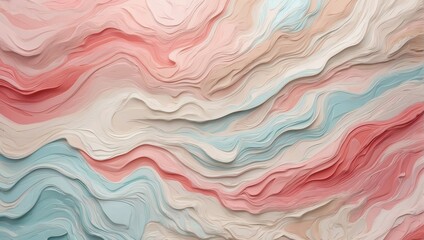 Layered sand intricate pattern aquamarine pink white rough texture, abstract background or wallpaper. - obrazy, fototapety, plakaty