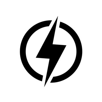 Lightning, electricity, energy, high voltage - sign, vector icons