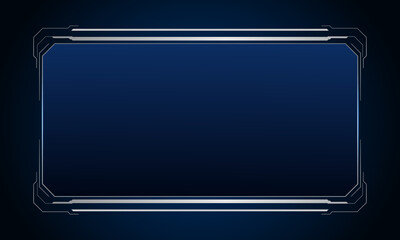 Sci fi futuristic user interface, HUD template frame design, Technology abstract background	
