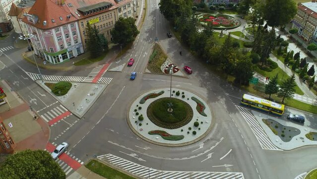 Rondo Solidarnosci Solidarity Love Slupsk Kocham Aerial View Poland
