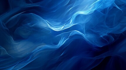 Obraz premium Abstract swirling blue smoke backdrop background wallpaper dark