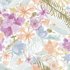 Blooming bliss Floral fantasies Textile pattern