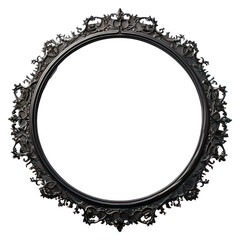 PNG Moon midnight circle design frame vintage mirror photo oval - obrazy, fototapety, plakaty