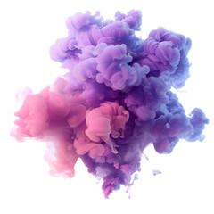 Fototapeta premium A colorful smoke explosion on transparent background, png 