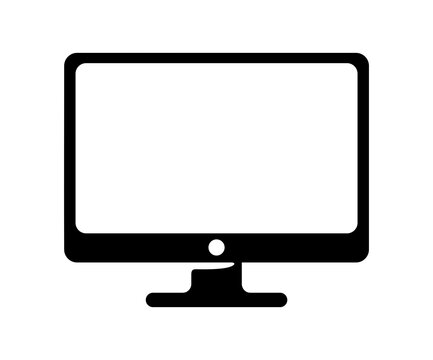 Monitor, display and monitor screen, graphic design. Computer, screen, lcd, desktop and device, vector design and illustration
