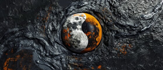 yin and yang balance abstract