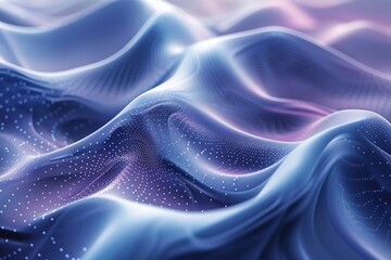 Obraz premium Futuristic blue wave pattern, dynamic presentation cover