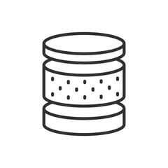 material layers, linear icon. Line with editable stroke