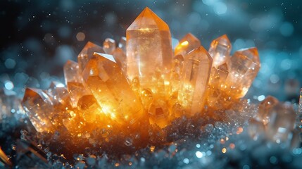 A macro shot of a sparkling crystal for a touch of elegance. AI generate illustration