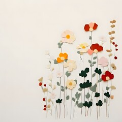 simple flower-patterned wallpaper-Generative AI
