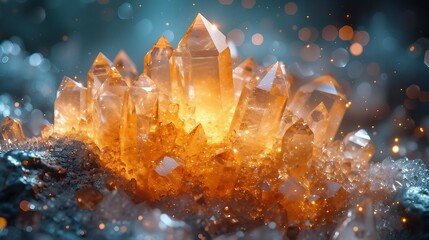 A macro shot of a sparkling crystal for a touch of elegance. AI generate illustration