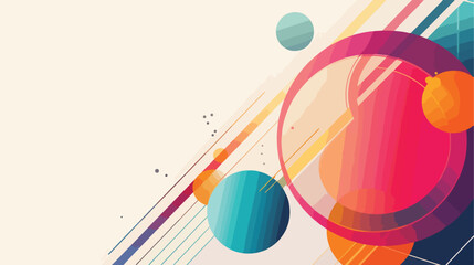 Colorful abstract geometric background. Circle Creative