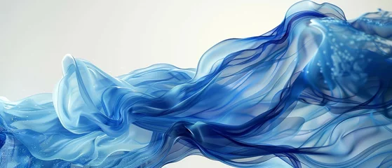 Fotobehang Elegant abstract azure flow, stylish document cover © Seksan
