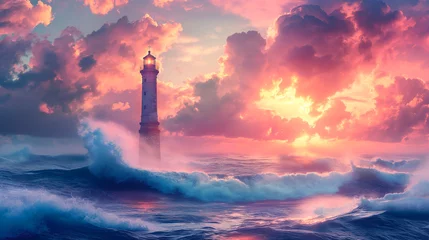 Foto op Canvas lighthouse at sea © Арман Амбарцумян