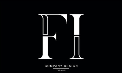 FI, IF Abstract Letters Logo Monogram Design Icon Font