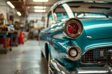 Vintage Car Restoration in Workshop