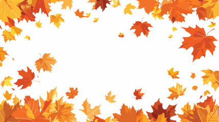 Composition of autumn leaves Isolated on a white background