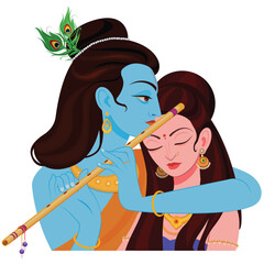 Lord Krishna and Radha on Happy Janmashtami