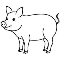 illustration of a pig