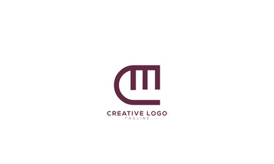 CM MC Abstract initial monogram letter alphabet logo design