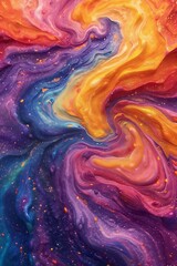 Vibrant and dynamic swirls of color. AI generate illustration