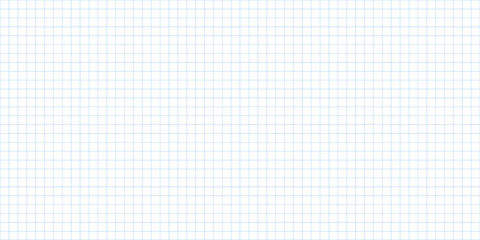 Square grid white paper background, blue checkered paper sheet texture. Notebook page, memo, diary sheet template design