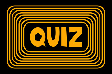 Quiz -  banner design. Background cover template for quizzes, games, presentations, educational events, and entertainment activities, vector illustration