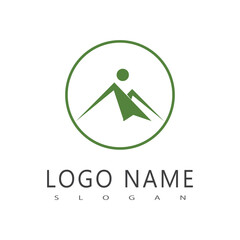 Mountain logo vector template symbol design
