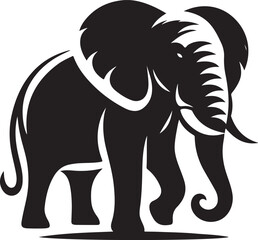 Fototapeta premium elephant silhouette vector