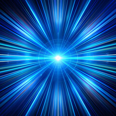 digital image of light rays stripes lines with blu