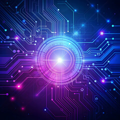 blue and purple technology background circ