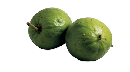 Whole Ripe Guavas Isolated on Transparent Background