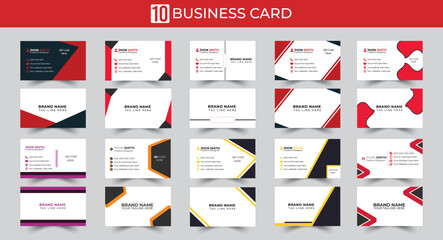 Professional business card template Modern and clean business card template