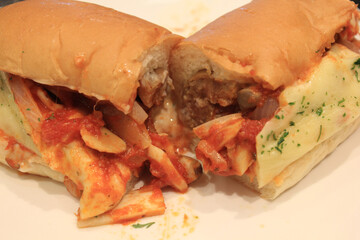 close up of hotdog on a plate