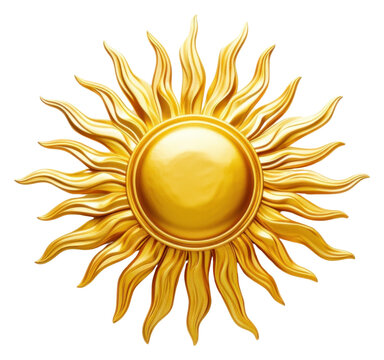 PNG Sun jewelry brooch gold. AI generated Image by rawpixel.