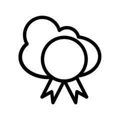 Online Certification Vector Line Icon Design