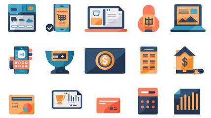 Vector Set: Online Banking and Finance Management