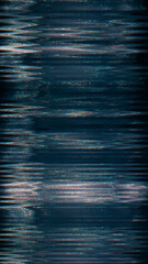 Glitch texture. Screen distortion. Blue white color stripe glowing rbg particle analog noise damaged tech line pattern modern abstract background.