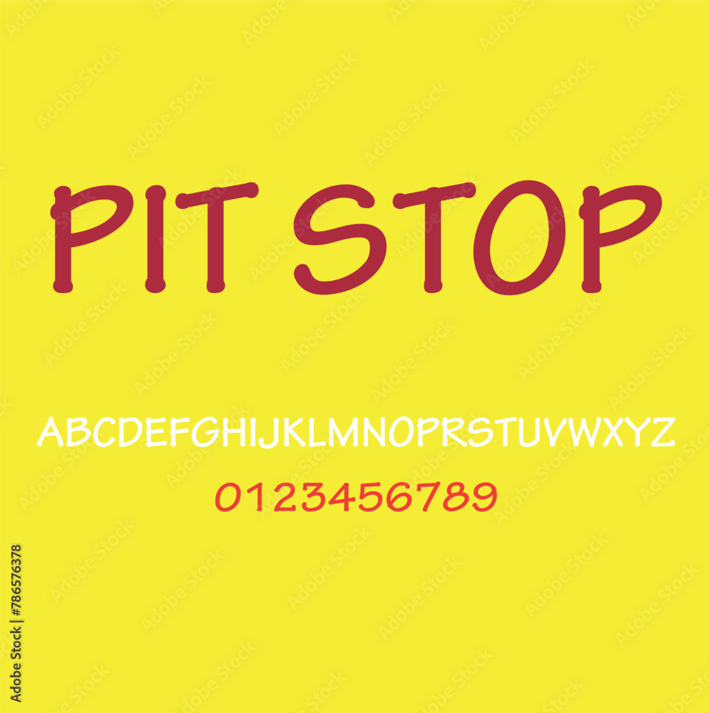 Canvas Prints Pit stop wordmark logo icon vector